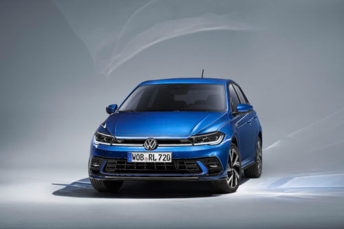 Volkswagen Polo face avant bleu