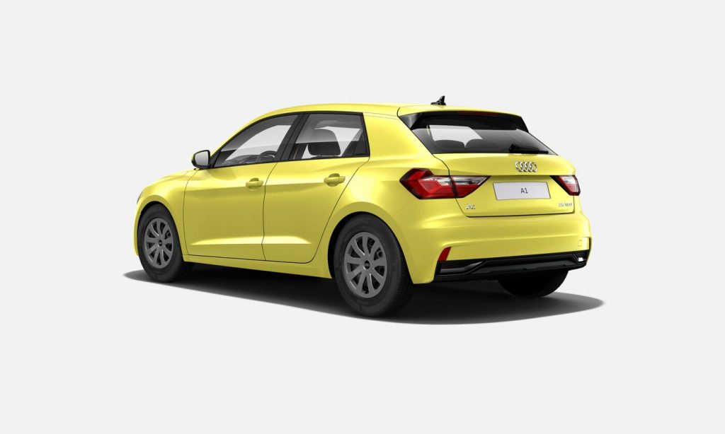 Audi a1 jaune face arrière