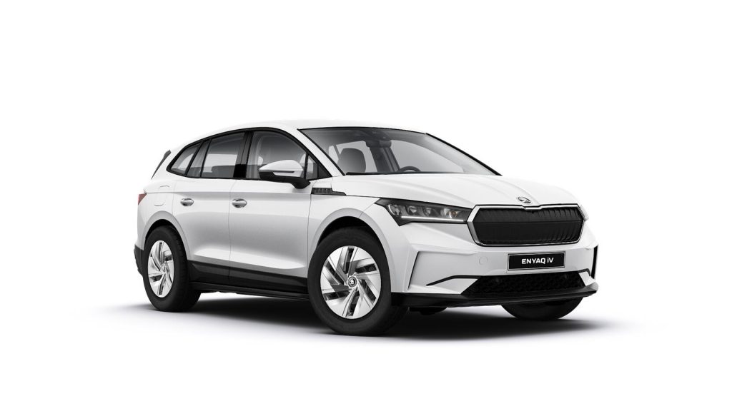 Skoda Enyaq blanc face avant