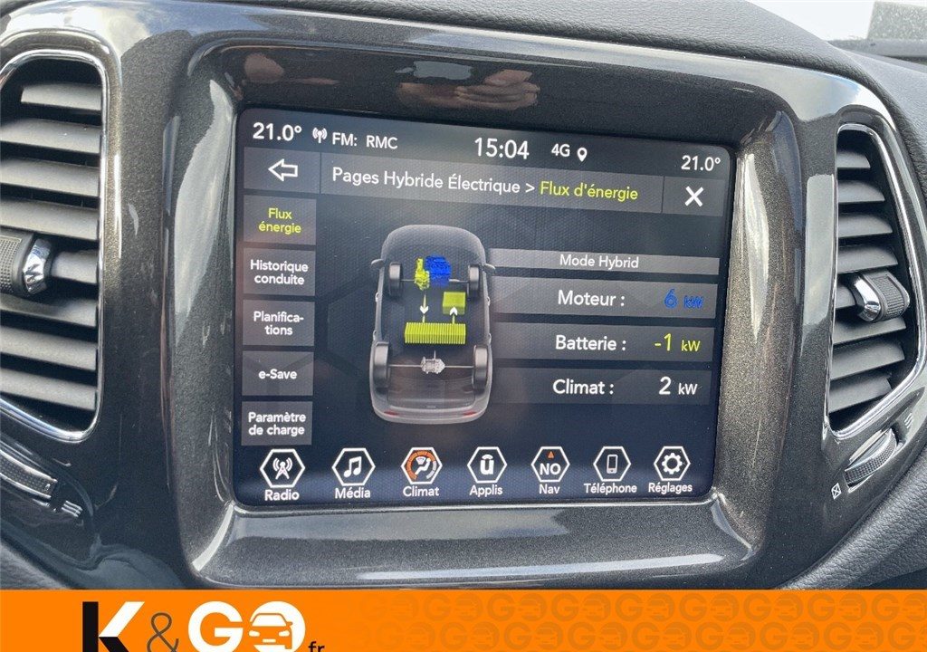 JEEP COMPASS MY20 Compass 1.3 GSE T4 240 ch PHEV AT6 4xe eAWD